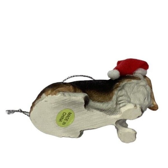 Sandicast Basset Hound Christmas Ornament - Picture 7 of 7